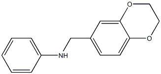 N-(2,3-dihydro-1,4-benzodioxin-6-ylmethyl)aniline Structure