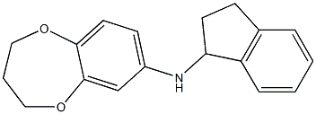 N-(2,3-dihydro-1H-inden-1-yl)-3,4-dihydro-2H-1,5-benzodioxepin-7-amine Struktur