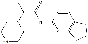 N-(2,3-dihydro-1H-inden-5-yl)-2-(piperazin-1-yl)propanamide Structure