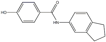 N-(2,3-dihydro-1H-inden-5-yl)-4-hydroxybenzamide 化学構造式