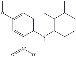 N-(2,3-dimethylcyclohexyl)-4-methoxy-2-nitroaniline,,结构式