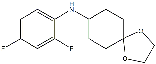N-(2,4-difluorophenyl)-1,4-dioxaspiro[4.5]decan-8-amine 结构式