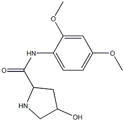 N-(2,4-dimethoxyphenyl)-4-hydroxypyrrolidine-2-carboxamide Struktur