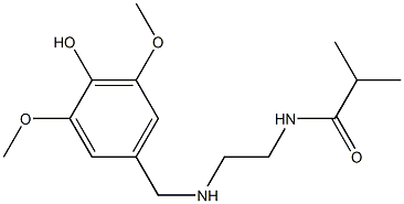 N-(2-{[(4-hydroxy-3,5-dimethoxyphenyl)methyl]amino}ethyl)-2-methylpropanamide Structure