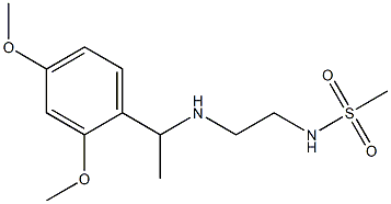 N-(2-{[1-(2,4-dimethoxyphenyl)ethyl]amino}ethyl)methanesulfonamide 化学構造式