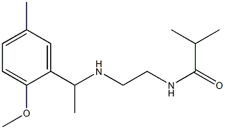 N-(2-{[1-(2-methoxy-5-methylphenyl)ethyl]amino}ethyl)-2-methylpropanamide,,结构式