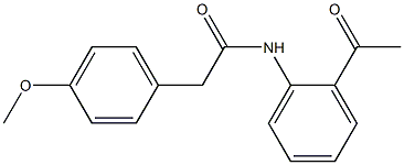 N-(2-acetylphenyl)-2-(4-methoxyphenyl)acetamide Struktur