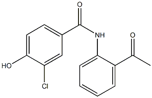 N-(2-acetylphenyl)-3-chloro-4-hydroxybenzamide Structure