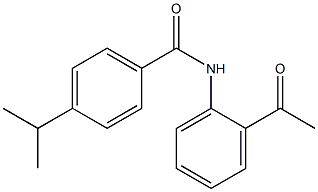 N-(2-acetylphenyl)-4-(propan-2-yl)benzamide 结构式