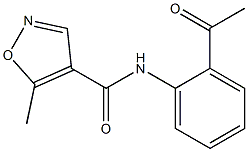 N-(2-acetylphenyl)-5-methylisoxazole-4-carboxamide 结构式