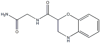 N-(2-amino-2-oxoethyl)-3,4-dihydro-2H-1,4-benzoxazine-2-carboxamide,,结构式