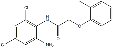 N-(2-amino-4,6-dichlorophenyl)-2-(2-methylphenoxy)acetamide Struktur