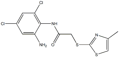 N-(2-amino-4,6-dichlorophenyl)-2-[(4-methyl-1,3-thiazol-2-yl)sulfanyl]acetamide