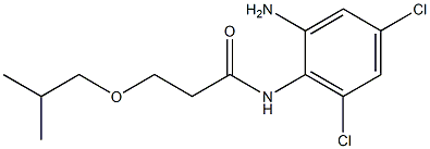 N-(2-amino-4,6-dichlorophenyl)-3-(2-methylpropoxy)propanamide,,结构式