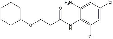 N-(2-amino-4,6-dichlorophenyl)-3-(cyclohexyloxy)propanamide 结构式
