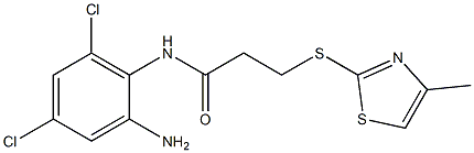 N-(2-amino-4,6-dichlorophenyl)-3-[(4-methyl-1,3-thiazol-2-yl)sulfanyl]propanamide Structure