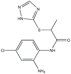 N-(2-amino-4-chlorophenyl)-2-(1H-1,2,4-triazol-5-ylsulfanyl)propanamide Struktur