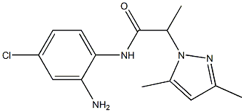 N-(2-amino-4-chlorophenyl)-2-(3,5-dimethyl-1H-pyrazol-1-yl)propanamide 化学構造式