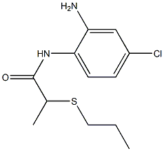 N-(2-amino-4-chlorophenyl)-2-(propylsulfanyl)propanamide 化学構造式