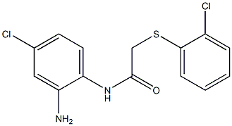 N-(2-amino-4-chlorophenyl)-2-[(2-chlorophenyl)sulfanyl]acetamide 结构式