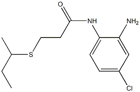 N-(2-amino-4-chlorophenyl)-3-(butan-2-ylsulfanyl)propanamide 化学構造式