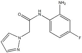 N-(2-amino-4-fluorophenyl)-2-(1H-pyrazol-1-yl)acetamide 化学構造式