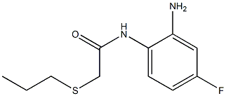 N-(2-amino-4-fluorophenyl)-2-(propylsulfanyl)acetamide 化学構造式