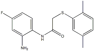 N-(2-amino-4-fluorophenyl)-2-[(2,5-dimethylphenyl)sulfanyl]acetamide Struktur