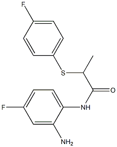 N-(2-amino-4-fluorophenyl)-2-[(4-fluorophenyl)sulfanyl]propanamide Struktur