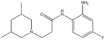 N-(2-amino-4-fluorophenyl)-3-(3,5-dimethylpiperidin-1-yl)propanamide Structure