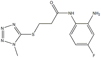 N-(2-amino-4-fluorophenyl)-3-[(1-methyl-1H-1,2,3,4-tetrazol-5-yl)sulfanyl]propanamide