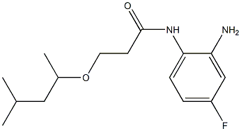 N-(2-amino-4-fluorophenyl)-3-[(4-methylpentan-2-yl)oxy]propanamide 化学構造式