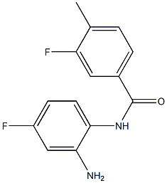 N-(2-amino-4-fluorophenyl)-3-fluoro-4-methylbenzamide Struktur