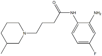 N-(2-amino-4-fluorophenyl)-4-(3-methylpiperidin-1-yl)butanamide,,结构式