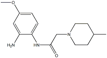 N-(2-amino-4-methoxyphenyl)-2-(4-methylpiperidin-1-yl)acetamide 化学構造式