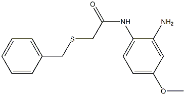 N-(2-amino-4-methoxyphenyl)-2-(benzylsulfanyl)acetamide,,结构式