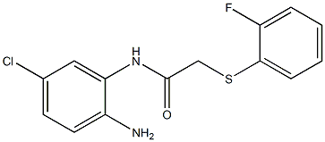 N-(2-amino-5-chlorophenyl)-2-[(2-fluorophenyl)sulfanyl]acetamide Structure