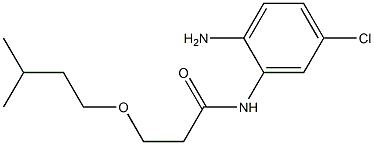 N-(2-amino-5-chlorophenyl)-3-(3-methylbutoxy)propanamide 结构式