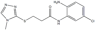 N-(2-amino-5-chlorophenyl)-3-[(4-methyl-4H-1,2,4-triazol-3-yl)sulfanyl]propanamide Struktur