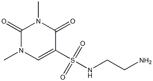 N-(2-aminoethyl)-1,3-dimethyl-2,4-dioxo-1,2,3,4-tetrahydropyrimidine-5-sulfonamide Struktur