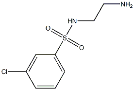 N-(2-aminoethyl)-3-chlorobenzene-1-sulfonamide 化学構造式