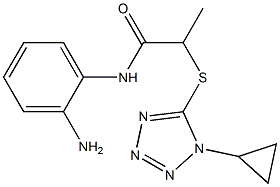  N-(2-aminophenyl)-2-[(1-cyclopropyl-1H-1,2,3,4-tetrazol-5-yl)sulfanyl]propanamide