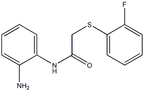 N-(2-aminophenyl)-2-[(2-fluorophenyl)sulfanyl]acetamide Structure