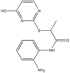 N-(2-aminophenyl)-2-[(4-hydroxypyrimidin-2-yl)sulfanyl]propanamide 化学構造式