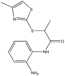 N-(2-aminophenyl)-2-[(4-methyl-1,3-thiazol-2-yl)sulfanyl]propanamide Structure