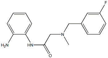 N-(2-aminophenyl)-2-{[(3-fluorophenyl)methyl](methyl)amino}acetamide,,结构式