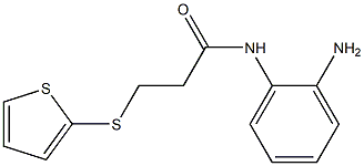 N-(2-aminophenyl)-3-(thiophen-2-ylsulfanyl)propanamide,,结构式