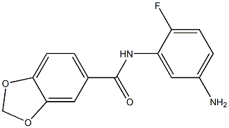 N-(5-amino-2-fluorophenyl)-1,3-benzodioxole-5-carboxamide Structure