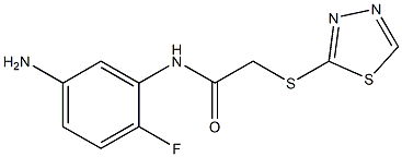 N-(5-amino-2-fluorophenyl)-2-(1,3,4-thiadiazol-2-ylsulfanyl)acetamide