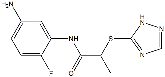 N-(5-amino-2-fluorophenyl)-2-(1H-1,2,4-triazol-5-ylsulfanyl)propanamide 结构式